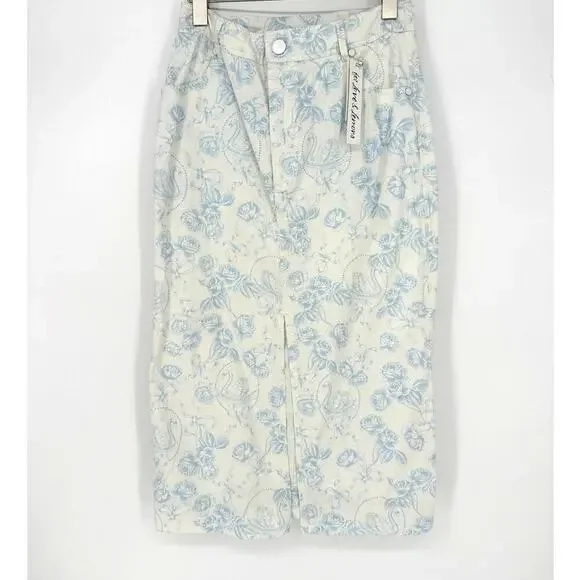 For Love & Lemons  Chantal Denim Midi Skirt - Picture 2 of 8